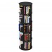 360° Rotating Stackable Shelves Bookshelf Organizer - Black